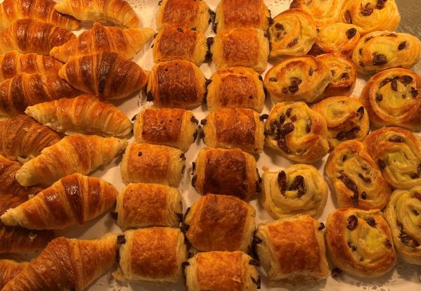 Morning pastries platter
